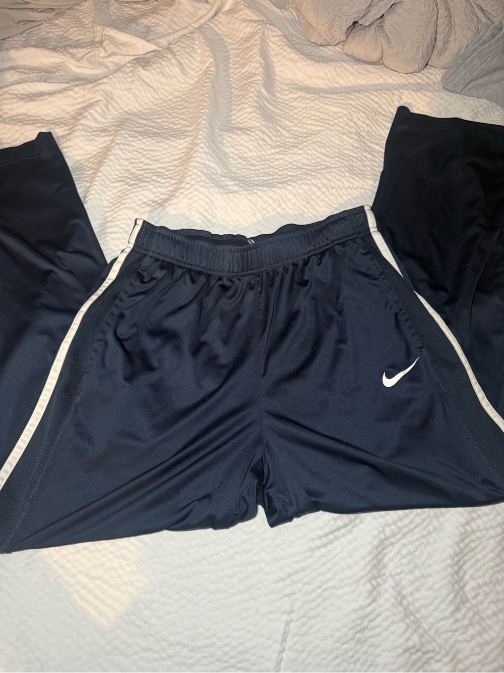Nike Navy Sweatpants with Side Stripe